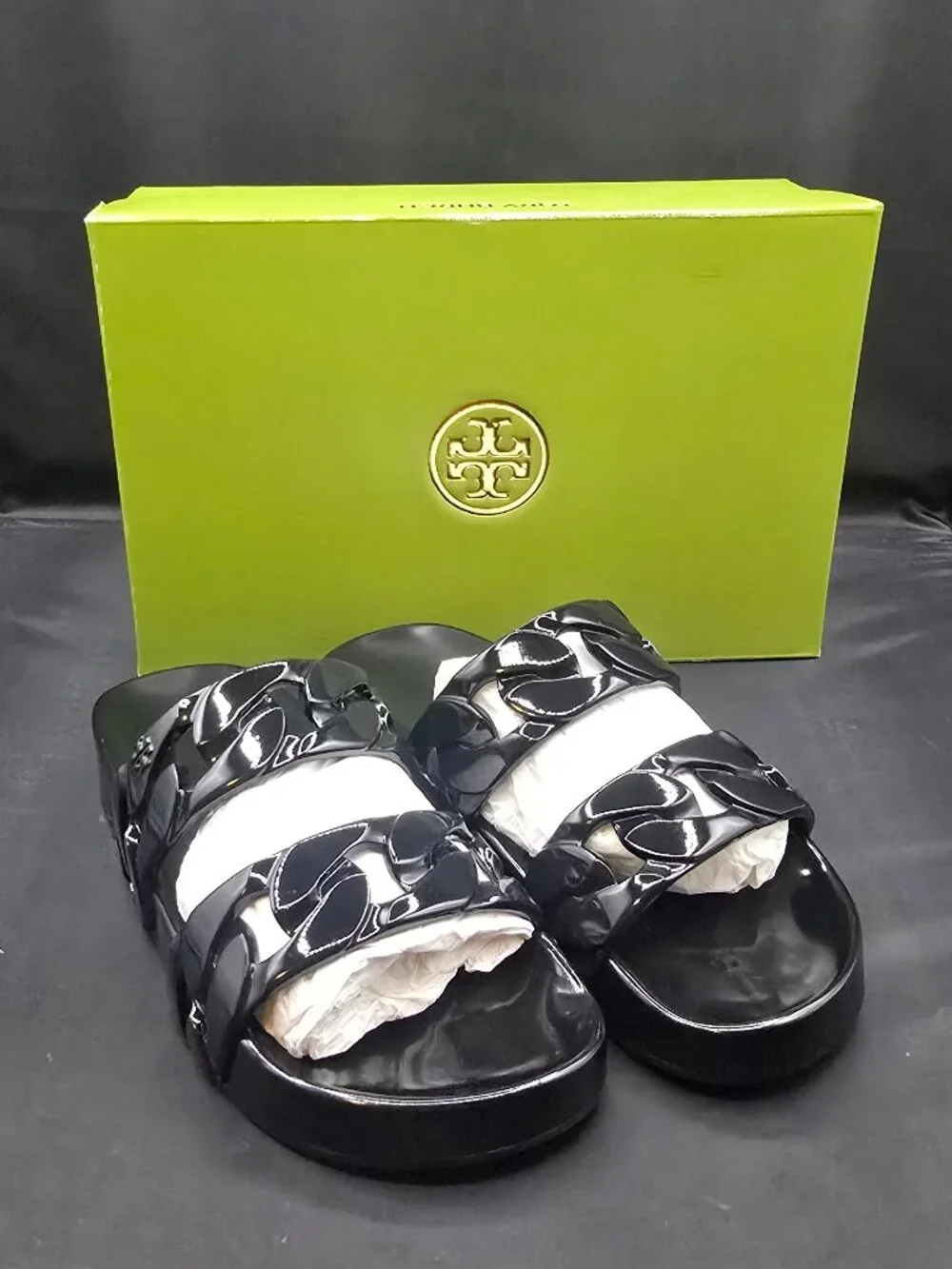 Tory Burch Adrien Jelly Slide Black 8
